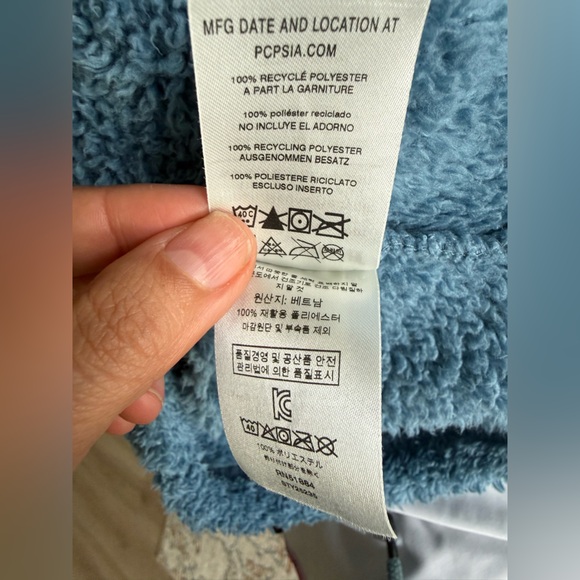 Patagonia Women's Los Gatos 1/4 Zip Sherpa Fleece Pullover Jacket Teal Blue S - Picture 7 of 9